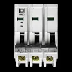 SQUARE D 63 AMP TYPE 3 M6 TRIPLE POLE MCB CIRCUIT BREAKER QOE