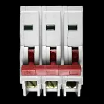 SQUARE D 16 AMP TYPE 3 M9 TRIPLE POLE MCB CIRCUIT BREAKER QOE QO-E RED