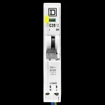 SQUARE D 20 AMP CURVE C 10kA 100mA RCBO TYPE A QOE