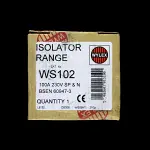 WYLEX 100 AMP DOUBLE POLE MAIN SWITCH DISCONNECTOR WS102 AC22A