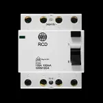 WYLEX 100 AMP 100mA FOUR POLE RCD TYPE AC WRM100/4