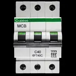 CRABTREE 40 AMP CURVE C 6kA TRIPLE POLE MCB CIRCUIT BREAKER LOADSTAR 6FT40C BC