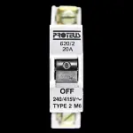 PROTEUS 20 AMP TYPE 2 M6 MCB CIRCUIT BREAKER 620/2 G