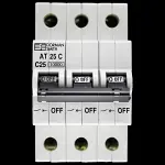 DORMAN SMITH 25 AMP CURVE C 10kA TRIPLE POLE MCB CIRCUIT BREAKER 400V AT25C