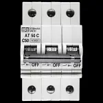 DORMAN SMITH 50 AMP CURVE C 10kA TRIPLE POLE MCB CIRCUIT BREAKER 400V AT50C