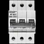 DORMAN SMITH 63 AMP CURVE C 10kA TRIPLE POLE MCB CIRCUIT BREAKER 400V AT63C