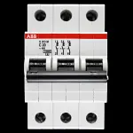 ABB 20 AMP CURVE C 10kA TRIPLE POLE MCB CIRCUIT BREAKER S203M 2CDS273001R0204