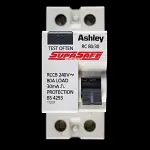 ASHLEY 80 AMP 30mA DOUBLE POLE RCCB RCD RC80/30