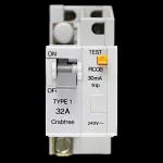 CRABTREE 32 AMP TYPE 1 M6 30mA DOUBLE POLE RCCB RCBO SB6000