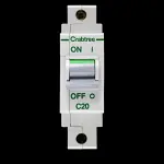 CRABTREE 20 AMP CURVE C 16kA MCB CIRCUIT BREAKER POLESTAR