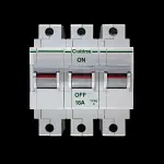 CRABTREE 16 AMP TYPE 3 M9 TRIPLE POLE MCB CIRCUIT BREAKER POLESTAR
