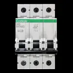 CRABTREE 63 AMP CURVE D 10kA TRIPLE POLE MCB CIRCUIT BREAKER 6HT63D LOADSTAR