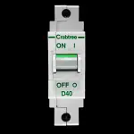 CRABTREE 40 AMP CURVE D 16kA MCB CIRCUIT BREAKER POLESTAR 60D/40