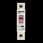 CONTACTUM 20 AMP CURVE B 6kA MCB CIRCUIT BREAKER 7120B BLACK