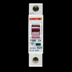 CONTACTUM 20 AMP CURVE B 6kA MCB CIRCUIT BREAKER 7120B RED