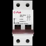 C-PAK 100 AMP DOUBLE POLE MAIN SWITCH DISCONNECTOR ISO100-2 AUT2