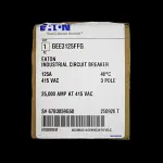 EATON 125 AMP 25kA TRIPLE POLE MCCB SERIES G GEE3125FFG