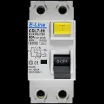 E-LINE 80 RCCB DOUBLE POLE 30mA TYPE AC CDL7-80 ELR 80/2/30