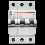 GENERAL ELECTRIC 10 AMP CURVE C 6kA TRIPLE POLE MCB CIRCUIT BREAKER 674651 G63