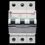 GENERAL ELECTRIC 50 AMP CURVE C 10kA TRIPLE POLE MCB CIRCUIT BREAKER EP103
