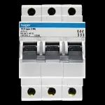 HAGER 10 AMP TYPE 2 M6 TRIPLE POLE MCB CIRCUIT BREAKER M810 U1 13096