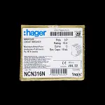 HAGER 16 AMP CURVE C 10kA TRIPLE POLE MCB CIRCUIT BREAKER NCN316N 465725