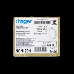 HAGER 20 AMP CURVE C 10kA MCB CIRCUIT BREAKER NCN120N 465698