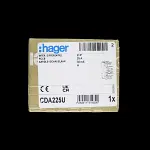 HAGER 25 AMP 30mA DOUBLE POLE RCCB TYPE A CDA225U 161489