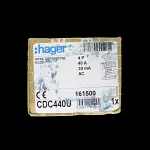 HAGER 40 AMP 30mA FOUR POLE RCCB RCD TYPE AC CDC440U 161500