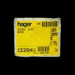 HAGER 100 AMP 100mA DOUBLE POLE RCCB RCD TYPE AC CE284U 165175