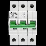 KOPP 50 AMP CURVE C 10kA TRIPLE POLE MCB CIRCUIT BREAKER