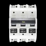 LUPUS 10 AMP TRIPLE POLE MCB CIRCUIT BREAKER MIDGET WHITE