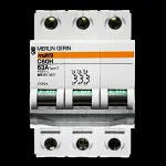 MERLIN GERIN 63 AMP TYPE 2 M9 TRIPLE POLE MCB CIRCUIT BREAKER C60H 25624 MULTI9