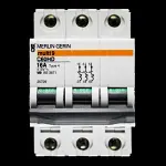 MERLIN GERIN 16 AMP TYPE 4 M9 TRIPLE POLE MCB CIRCUIT BREAKER C60HD 25729 MULTI9
