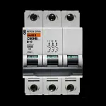 MERLIN GERIN 10 AMP CURVE B 10kA TRIPLE POLE MCB CIRCUIT BREAKER 25869 C60HB