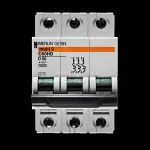 MERLIN GERIN 50 AMP CURVE D 10kA TRIPLE POLE MCB CIRCUIT BREAKER C60HD 25735