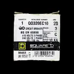 SQUARE D 20 AMP CURVE C 10kA TRIPLE POLE MCB CIRCUIT BREAKER QO320EC10 QOE