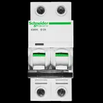 SCHNEIDER 2 AMP CURVE B 10kA DOUBLE POLE MCB CIRCUIT BREAKER A9F53202 IC60H