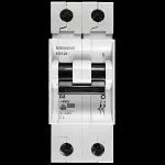 SIEMENS 2 AMP CURVE D 6kA DOUBLE POLE MCB CIRCUIT BREAKER 5SX22 5SX2