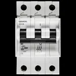 SIEMENS 6 AMP CURVE D 6kA TRIPLE POLE MCB CIRCUIT BREAKER 5SX23 5SX2