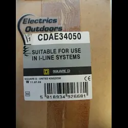 SQUARE D 40 50 AMP 25kA TRIPLE POLE MCCB I-LINE CDAE34050 CD RANGE