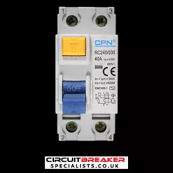 CPN 40 AMP 30mA DOUBLE POLE RCD TYPE AC RC240/030