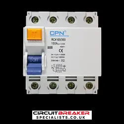 CPN 100 AMP 300mA FOUR POLE RCD RC4100/300