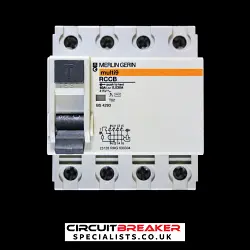 MERLIN GERIN 63 AMP 30mA FOUR POLE RCCB RCD TYPE AC 23128 RMG 630304