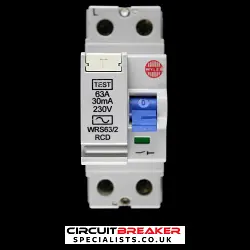 WYLEX 63 AMP 30mA DOUBLE POLE RCD WRS63/2