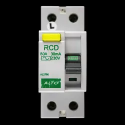 ALTO 80 AMP 30mA DOUBLE POLE RCD TYPE AC AL2766 LL