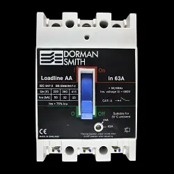DORMAN SMITH 63 AMP 25kA TRIPLE POLE MCCB LOADLINE AA