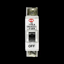 MEM 5 AMP CURVE B M6 MCB CIRCUIT BREAKER 51QEB