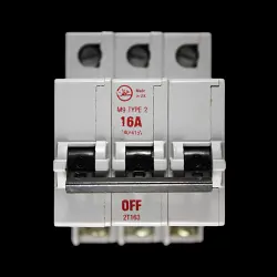 BILL 16 AMP TYPE 2 M9 TRIPLE POLE MCB CIRCUIT BREAKER 2T163 RED