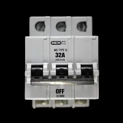 MEM 32 AMP CURVE B M9 TRIPLE POLE MCB CIRCUIT BREAKER 323MB GREY